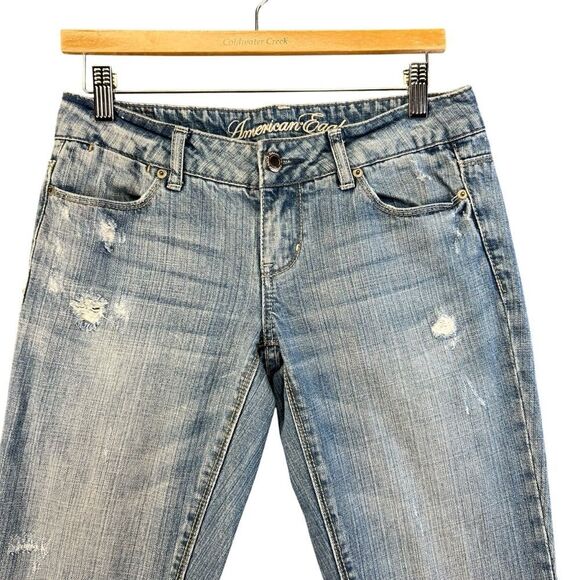 Sz 4R vintage low rise y2k American Eagle 77 Straight Denim Jeans  ae77 - Picture 4 of 15
